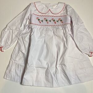 Cecil & Lou white smocked dress